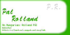 pal rolland business card