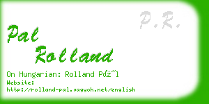 pal rolland business card